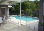 Spigot Tempered Clear Frameless Glass Railing Pool Fence 316/304 Stainless Steel