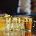 Golden Decorated Gold Decal Tumbler Drinking Glasses