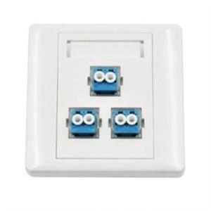 China 3 Core Fiber Optic Faceplate , Fiber Optic Cable Junction Box With SC FC ST LC Adapter on sale