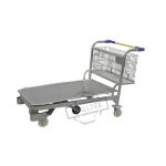Heavy Duty Warehouse 5 Wheels Hand Push Metal Supermarket Transport Trolley Cart