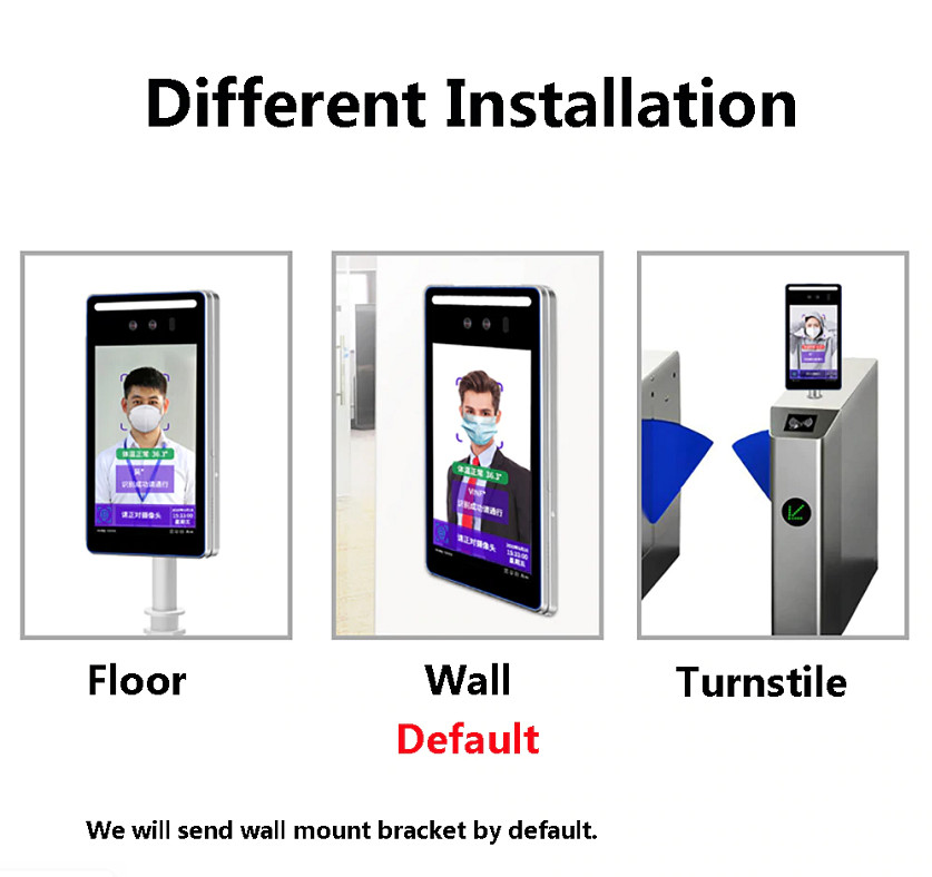 Multi Language IP65 Intelligent Body Temperature Kiosk With Facial Recognition