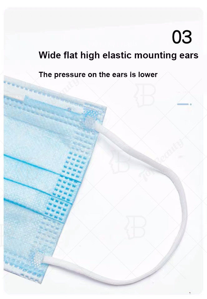 Lightweight Disposable Earloop Face Mask Medical Mouth Mask Non Allergenic