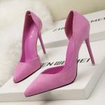 ZM020 8915-3 Korean Style Fashion Simple Stiletto High-Heeled Suede Thin,
