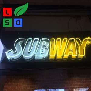 China RoHs Acrylic Led Signage 12 Colors Led Neon Light Signs For Subway on sale