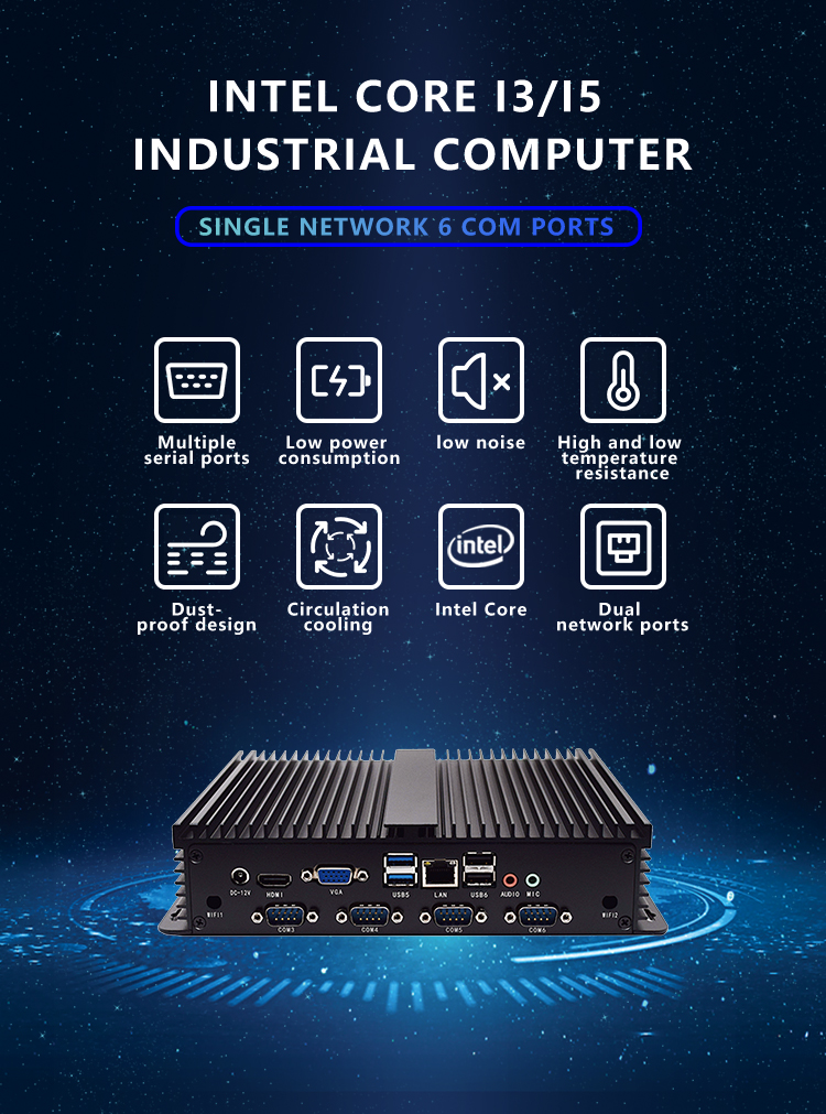 Windows 10 Desktop Mini PC Core I3 I5 I7 Linux Fanless HDmi Vga 12v Usb 3.0 24/7 SSD