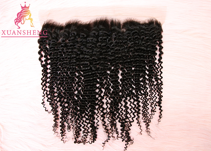 Cuticle Aligned Raw Hair Deep Curly 13*4 Virgin Frontal Silky Lace Frontals