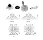 Die cast aluminum meanwell AC100V 110V 220V 230V IP65 water proof 150w led high