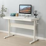 Adjustable Height Recording Studio Table for Girls White Wooden Computer Coffee