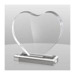 Custom Size Heart Shaped Acrylic Plaque Plexiglass Awards For Business