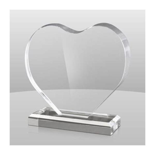 Custom Size Heart Shaped Acrylic Plaque Plexiglass Awards For Business