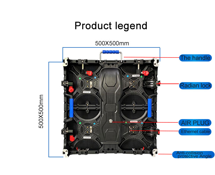 P4 P3 Outdoor Rental LED Display Curtain HDR 250x250mm 16 Bit High Definition