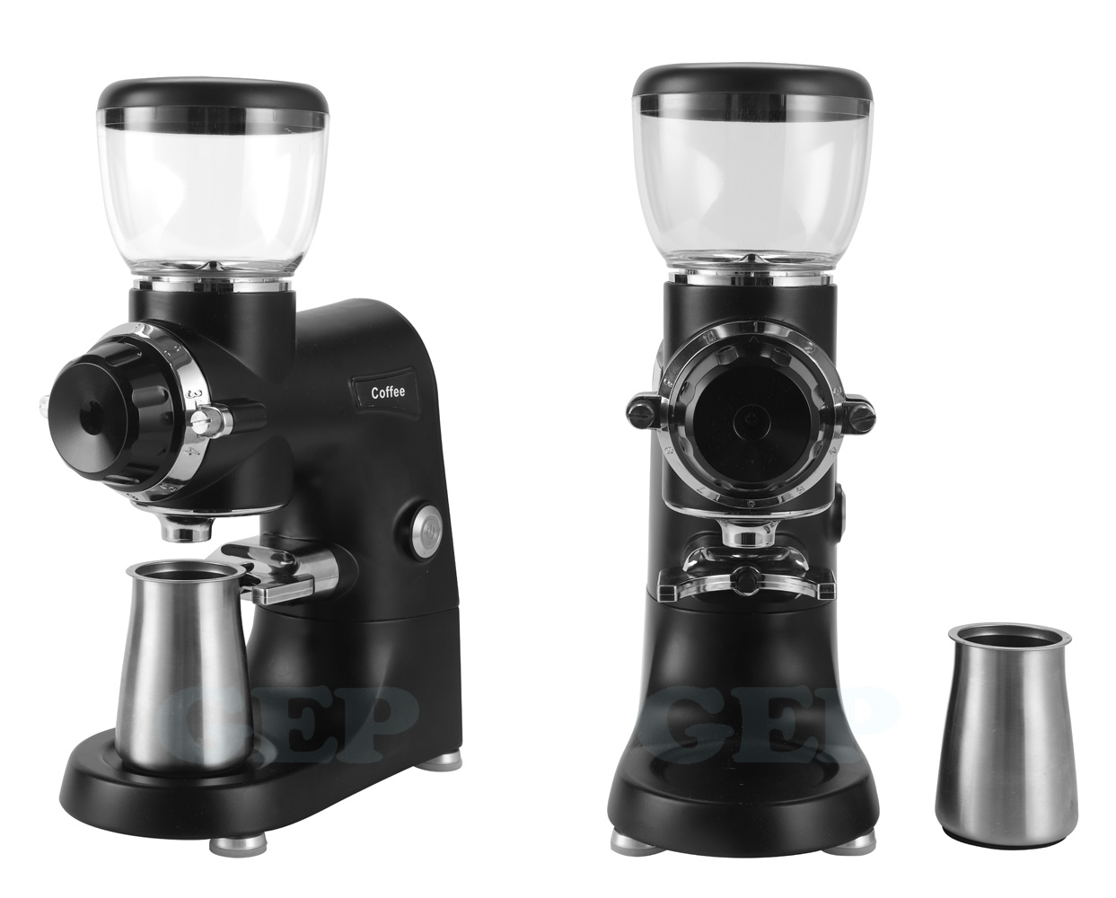 Aluminum Housing Electric Turkish Coffee Bean Grinder With Cleaning Cycle