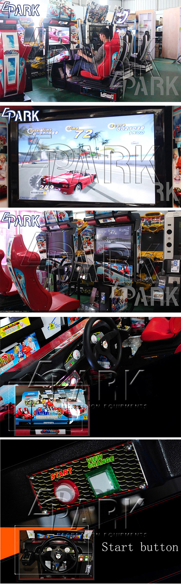 1 Player Stereo System Indoor Arcade Racing Game Machine
