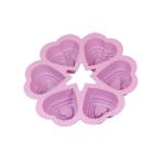 6 Cavities Heart Shape Mold Pudding Jelly For Diy Baking Silicone Cake Molds