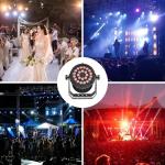 Full Color 6In1 Plastic LED PAR Light 7500K For Outdoor Stage Lighting
