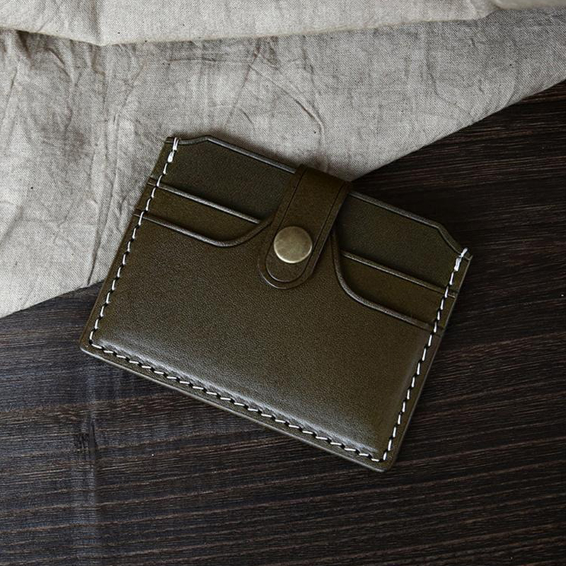 Genuine Leather Double-Layer Card Box for Credit Cards Automatic Ejection and Low MOQ
