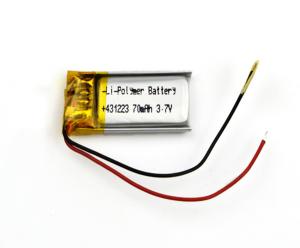 Wholesale 3.7V 70mAh Lipo Battery Rechargeable Lithium Polymer Cell 431223 from china suppliers