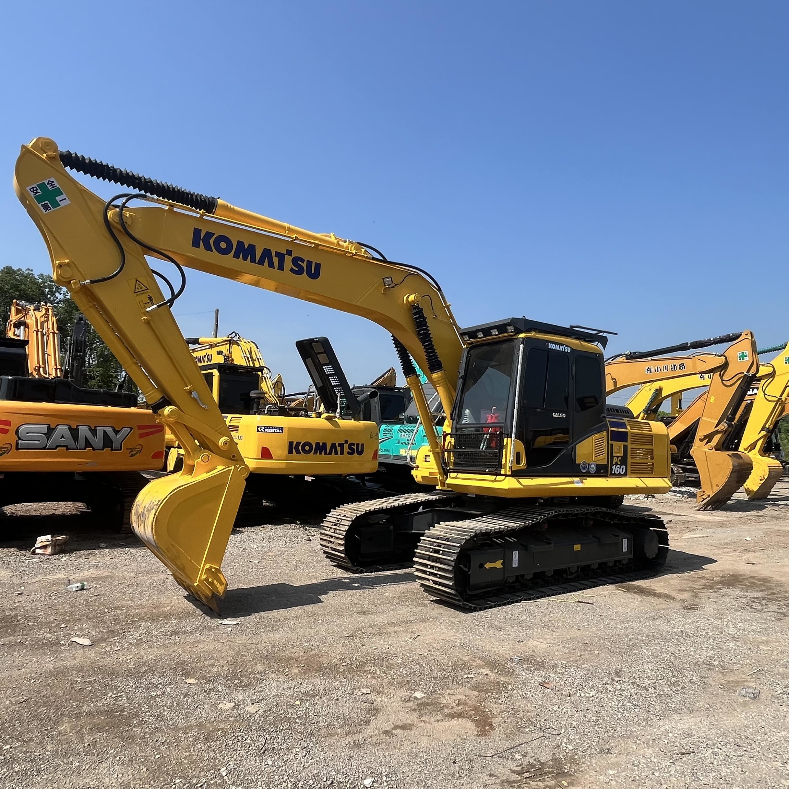 Secondhand Construction Equipment Digger Used Komatsu Pc160-7 Excavator