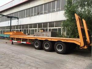 Wholesale 80000kg Semi Trailer Transport Yellow Semi Lowbed Trailer from china suppliers