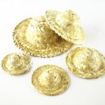 Handicraft Woven Hat Mini Hand-woven Straw Hat Craft Decoration Hat DIY