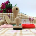 Childrens Toy Silk Printing Cartoon Cookie Stamp Gift Custom Wooden Toy Stamp