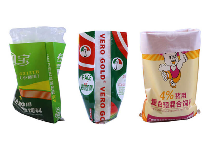 Anti-slip 50LB Polypropylene Packaging Bags , 20Kg Feed Bag With Bopp Lamination