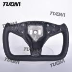 For Tesla Model 3/Y/S/X Carbon Fiber Yoke Steering Wheel Leather Materials