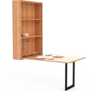 Wholesale Wall Mounted Solid Wood Bamboo Storage Cabinet Kitchen Collapsible for Cutlery from china suppliers