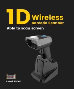 China 2.4G Wireless Bluetooth Barcode Scanner 2000mAh Battery Long Time Working on sale