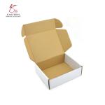 White Custom Logo Printed Cardboard Corrugated Moving Boxes E Flute