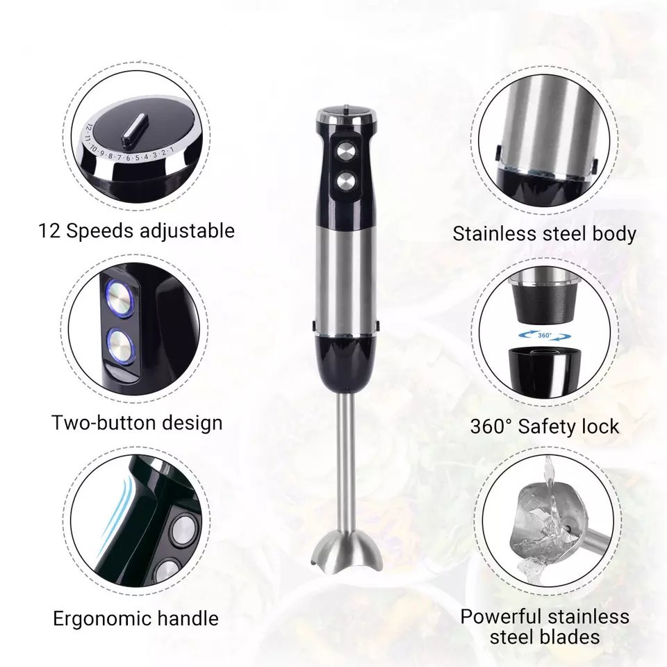 Multipurpose Hand Held Food Processor , 304 Stainless Steel Hand Blender