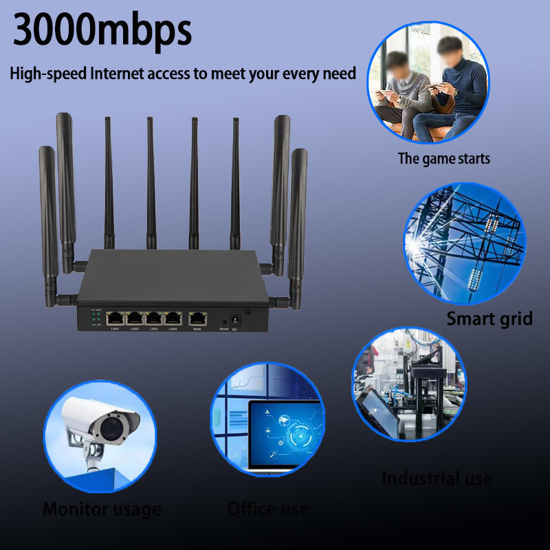 HUASIFEI Wifi6 Router Dual Band 3000Mbps Wireless 5g Router With RM520N-GL Module