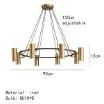 Minimalist Chandeliers Gold LED Black Ring Living Room Dining Lighting circular