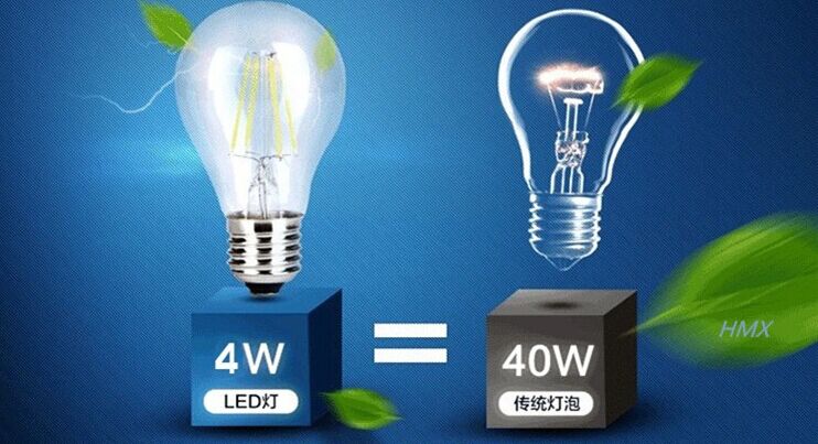 energy saving filament LED light daylight bulbs E27 brass base 220volt dimmable g45 4w