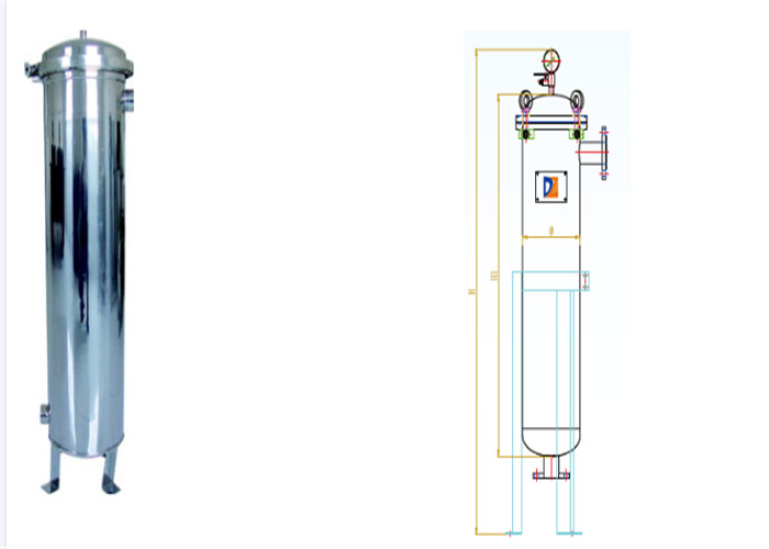 Water Filter Housing Stainless Steel Single Bag Filter Housing For Liquid Filtration
