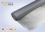 Stainless Steel Wire Reinforced Fiberglass Cloth With PU Coating 0.7mm For Fire