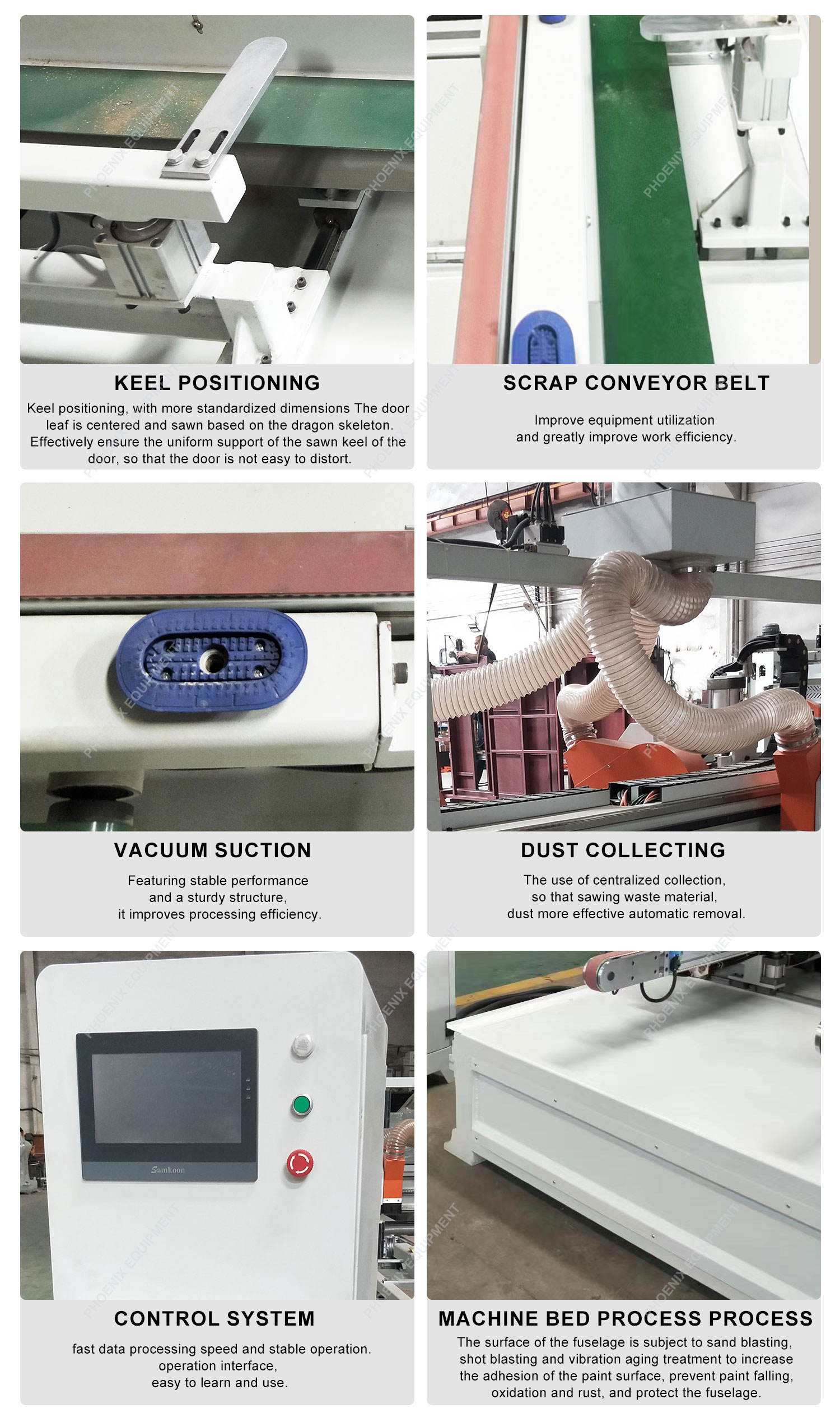 Dust Suction Port 200*1pcs Woodworking MJ-27308 CNC Cutting Machine for Wood Furniture