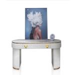 Antique Modern Dressing Tables Leatherette 0.9m Mid Century Modern Makeup Vanity