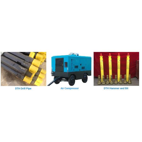 20m Blast Hole Drill Rig , Crawler Mounted Drilling Rig For Industrial