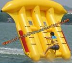 3m Width Yellow Inflatable Banana Boat , Inflatable Flyfish For Adults