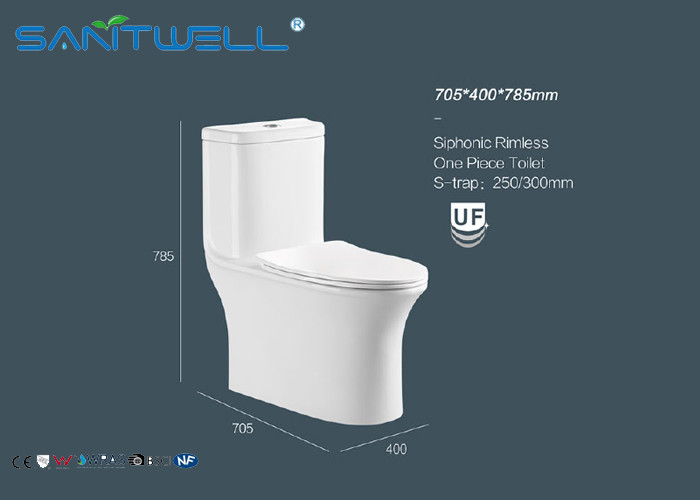 Round s trap siphonic wc one piece fitting watermark toilet SWS08011
