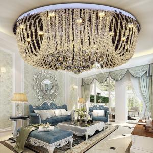 China Round Crystal ceiling mount light fixture For indoor home Lighting Fixtures (WH-CA-11) on sale