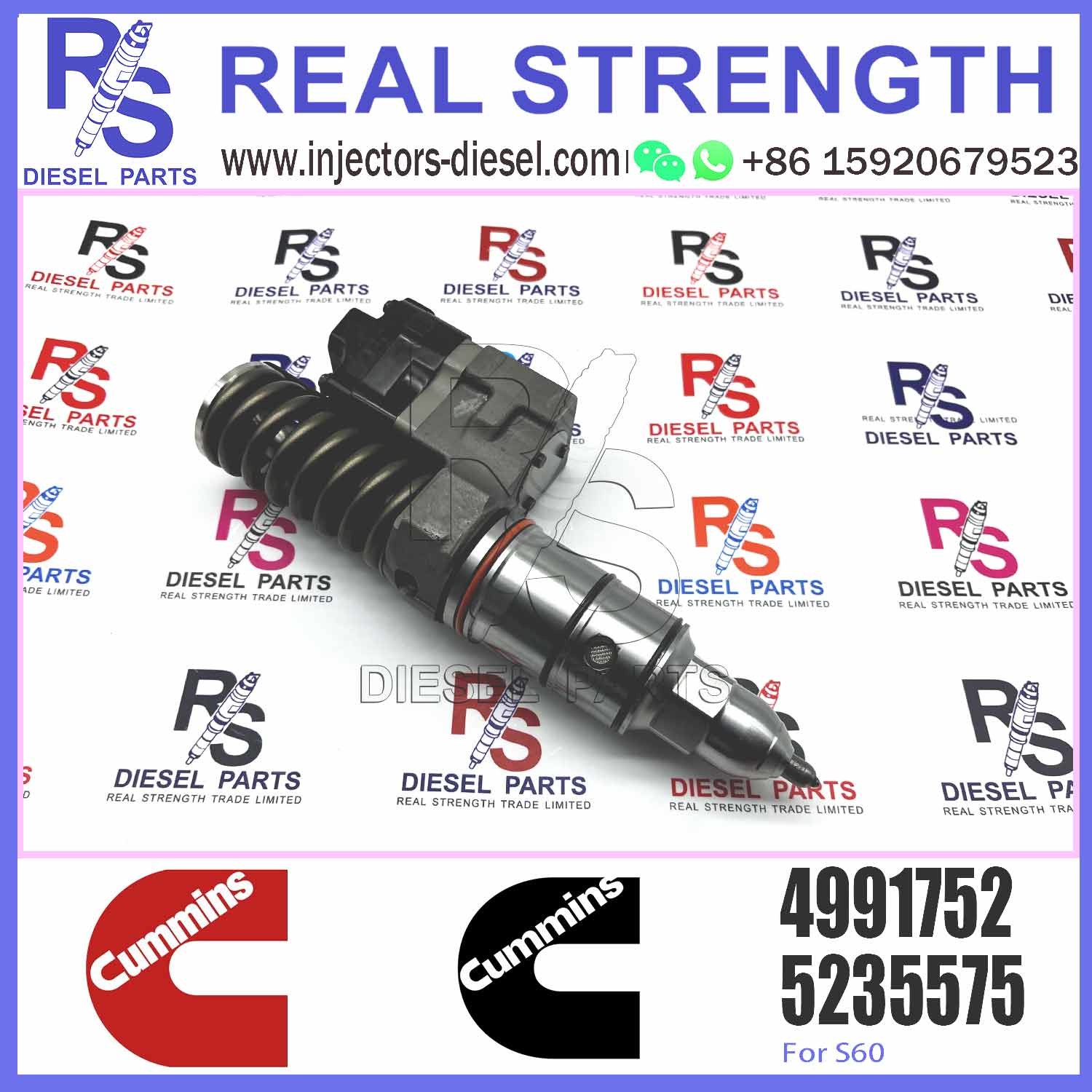 5237466 Genuine Diesel Common Rail Fuel Injector 5237045 4991752 5237650 4991752-B5 For Detroit