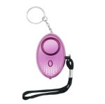 Purple Safesound Personal Alarm Plastic LR44 Safety Siren Keychain LED LIGHT