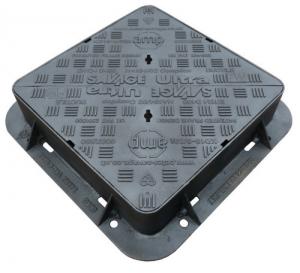 China EN124 D400 Cast Iron Manhole Cover Double Sealed Triangular Ductile Iron Manhole Cover And Frame on sale