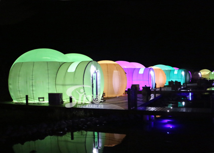 3m Dome Clear Inflatable Bubble Tent With Steel Frame Tunnel And Aluminium Door For Beach Hotel Use