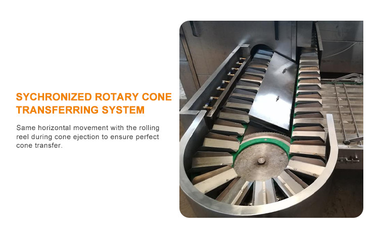 Industrial SS Sugar Cone Production Line Ice Cream Sugar Rolled Cone Baking Machine