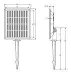 DC6V 12H working Solar Powered Garden Lights 300lm Outdoor Lawn Courtyard 2PCS