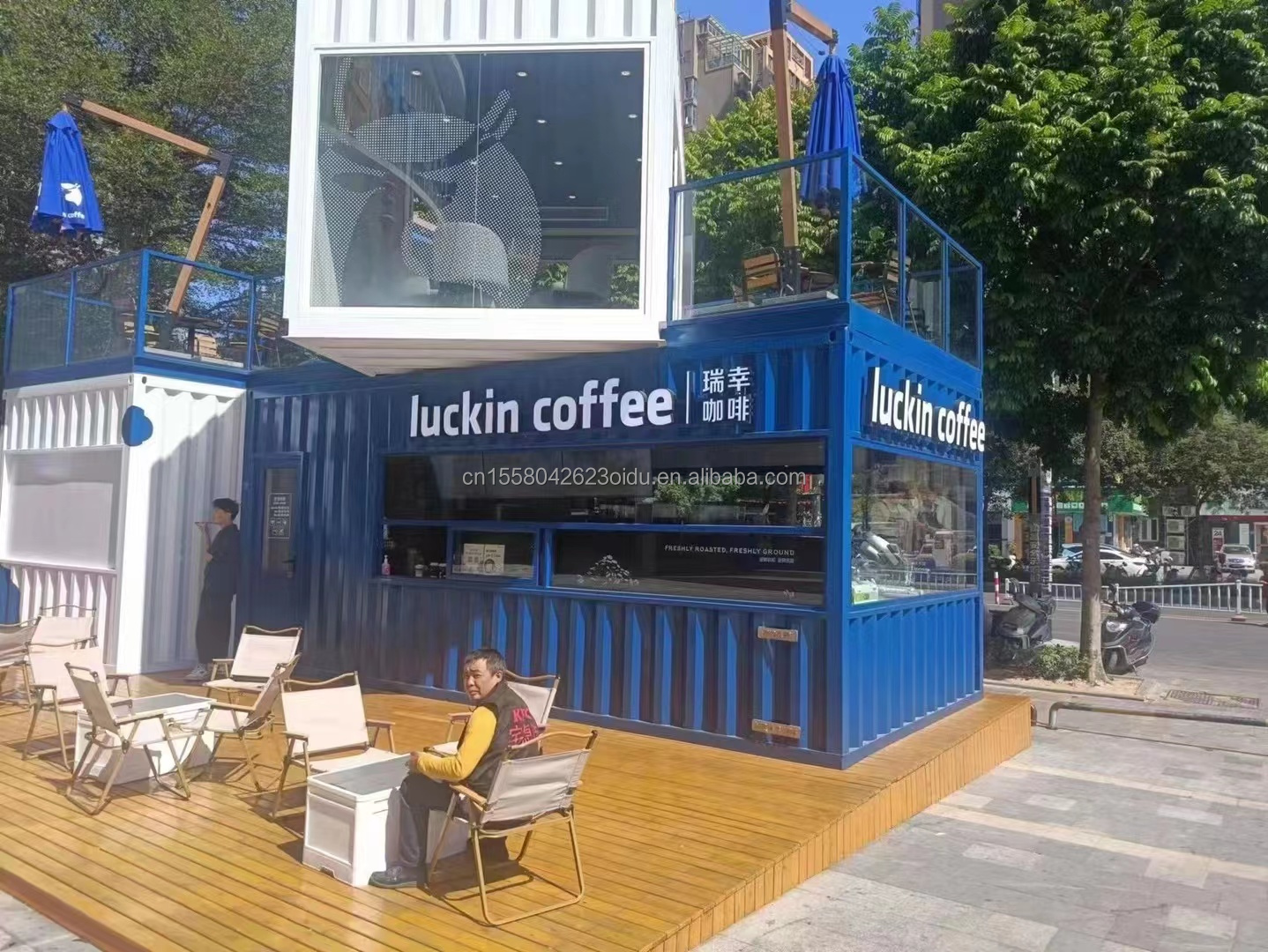 Hotel Prefab Movable Shop Modern Design Prefabricated Restaurant Bar Sales Kiosk Tiny Home Made of Steel Sandwich Panel