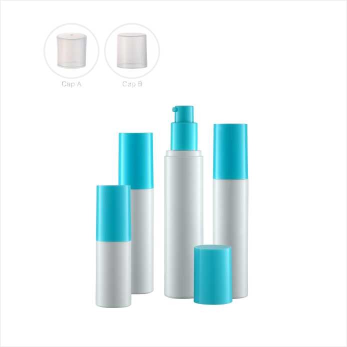 Round Single wall 15ml 30ml 40ml 50ml airless pump cosmetic bottle PP PCR Material